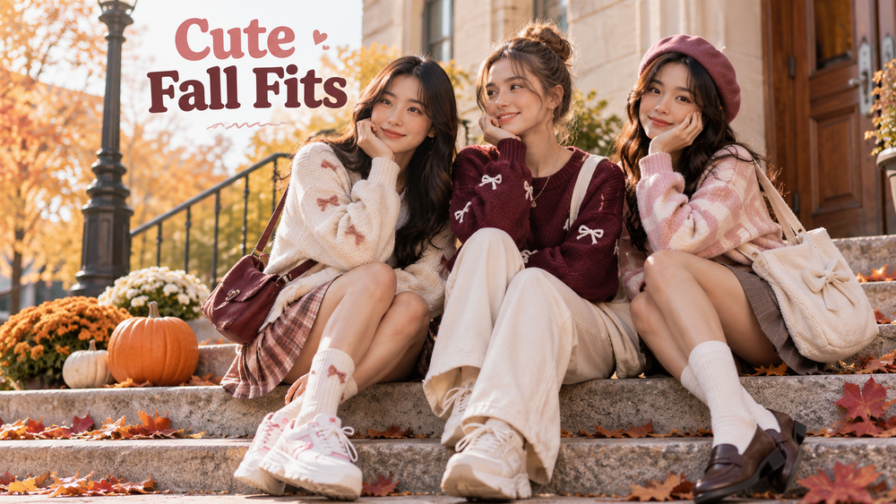 Cute Fall Outfits for Teens: 8 Kawaii School & Weekend Formulas - Cute Fall Outfits, Fall Fashion, Kawaii Fashion,