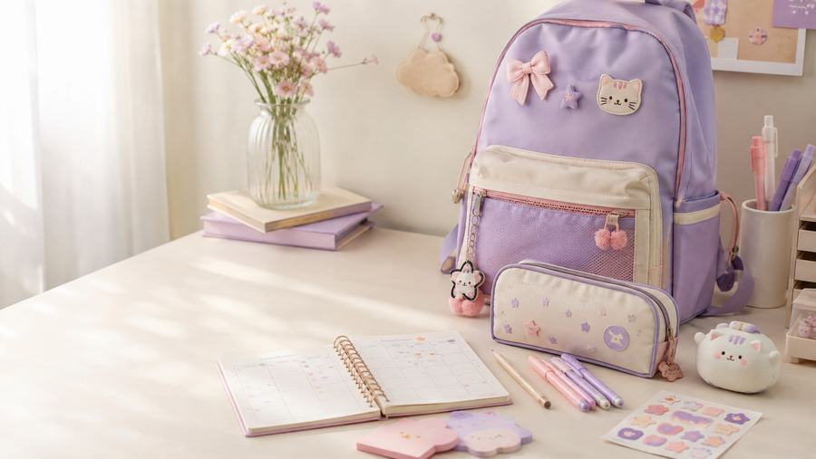 Kawaii Back-to-School Essentials: A Cute Practical Study Setup - Back To School, Cute School Supplies, Kawaii