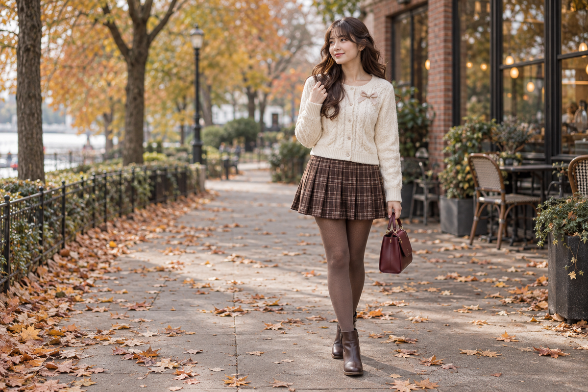 Cute Fall Outfits for Pictures: 7 Kawaii Photo-Ready Formulas - Autumn Fashion, Cute Fall Outfits, Fall Photo Outfits,