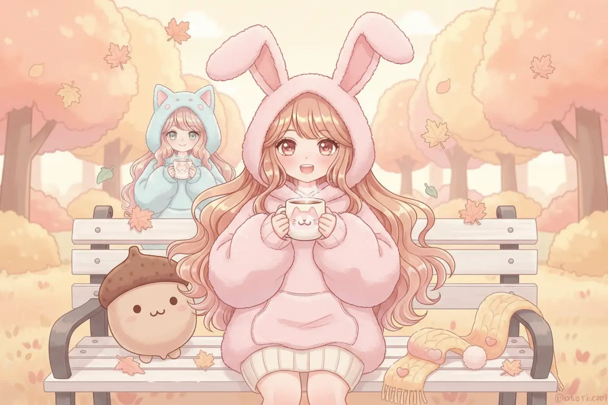 November Kawaii Edition: Cozy Fits Cute Vibes & Early Gifting Inspo 🍂✨ - Anime Girl Fashion, Bodycon Skirt Set, Bunny