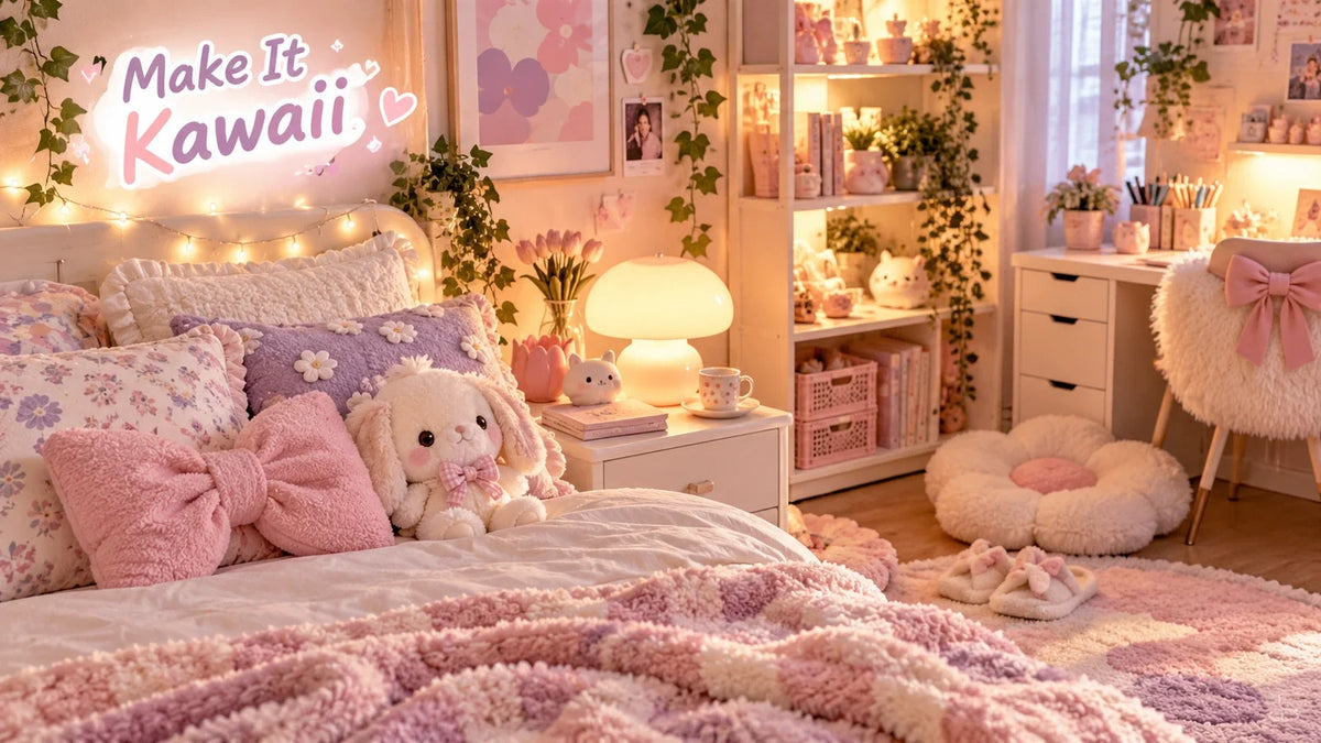 Kawaii Room Decor Ideas: 12 Ways to Make Your Bedroom Cute Without Starting Over - Cozy Bedroom, Cute Room Ideas,