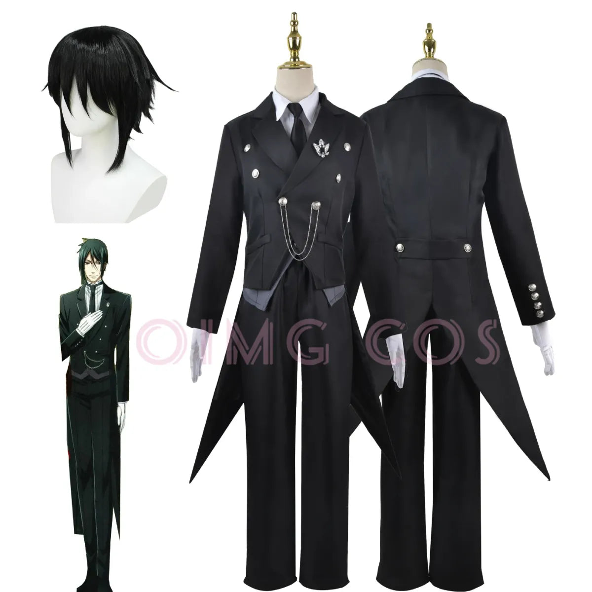 Sebastian Michaelis Black Butler Cosplay Costume Set - Anime Core - Cosplay Outfit - 1