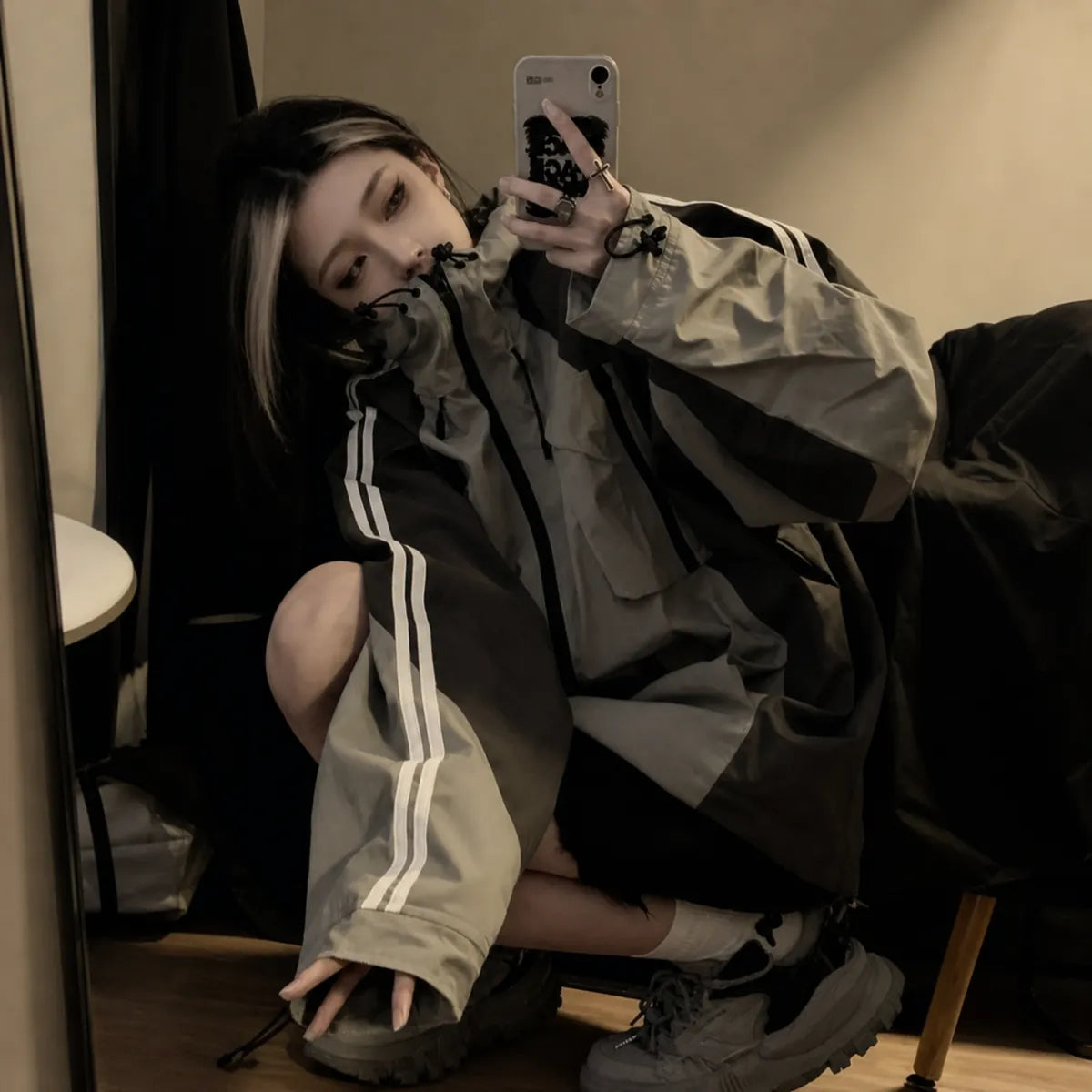 Harajuku Oversized Techwear Windbreaker Jacket - Best Sellers - Jacket - 1