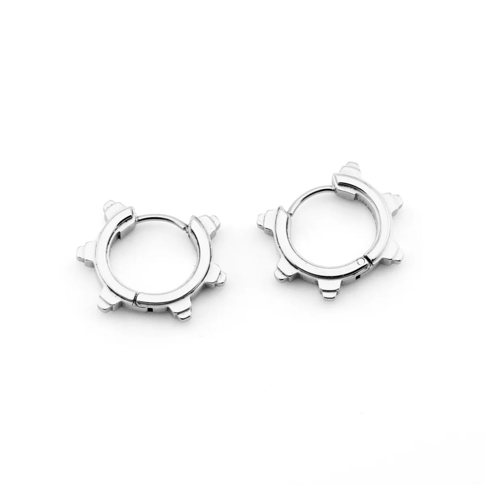 SP-01B Stainless Steel Spike Hoop Earrings - Best Sellers - Earrings - 1