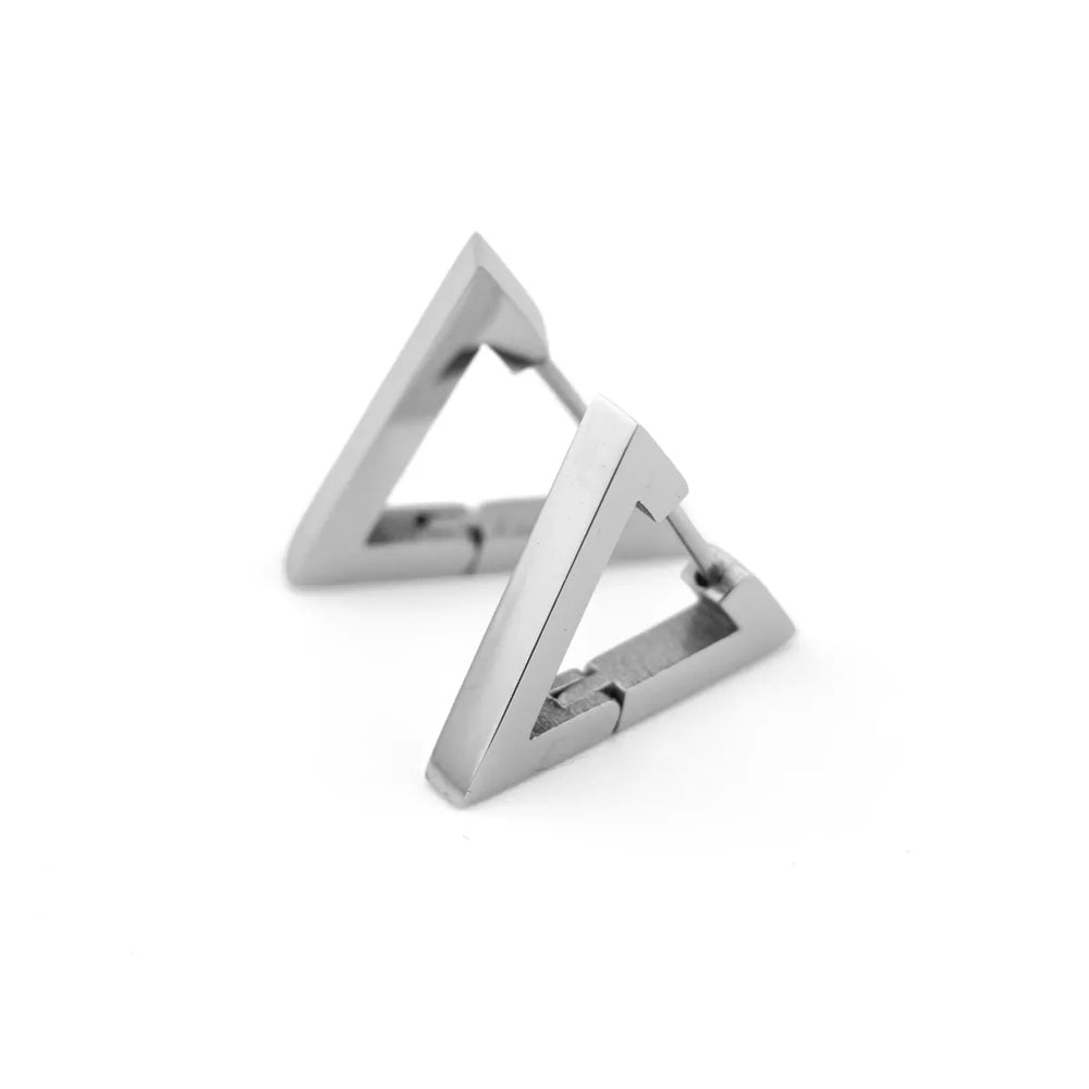 Geometric Silver Triangle Stainless Steel Earrings - Best Sellers - Earrings - 1
