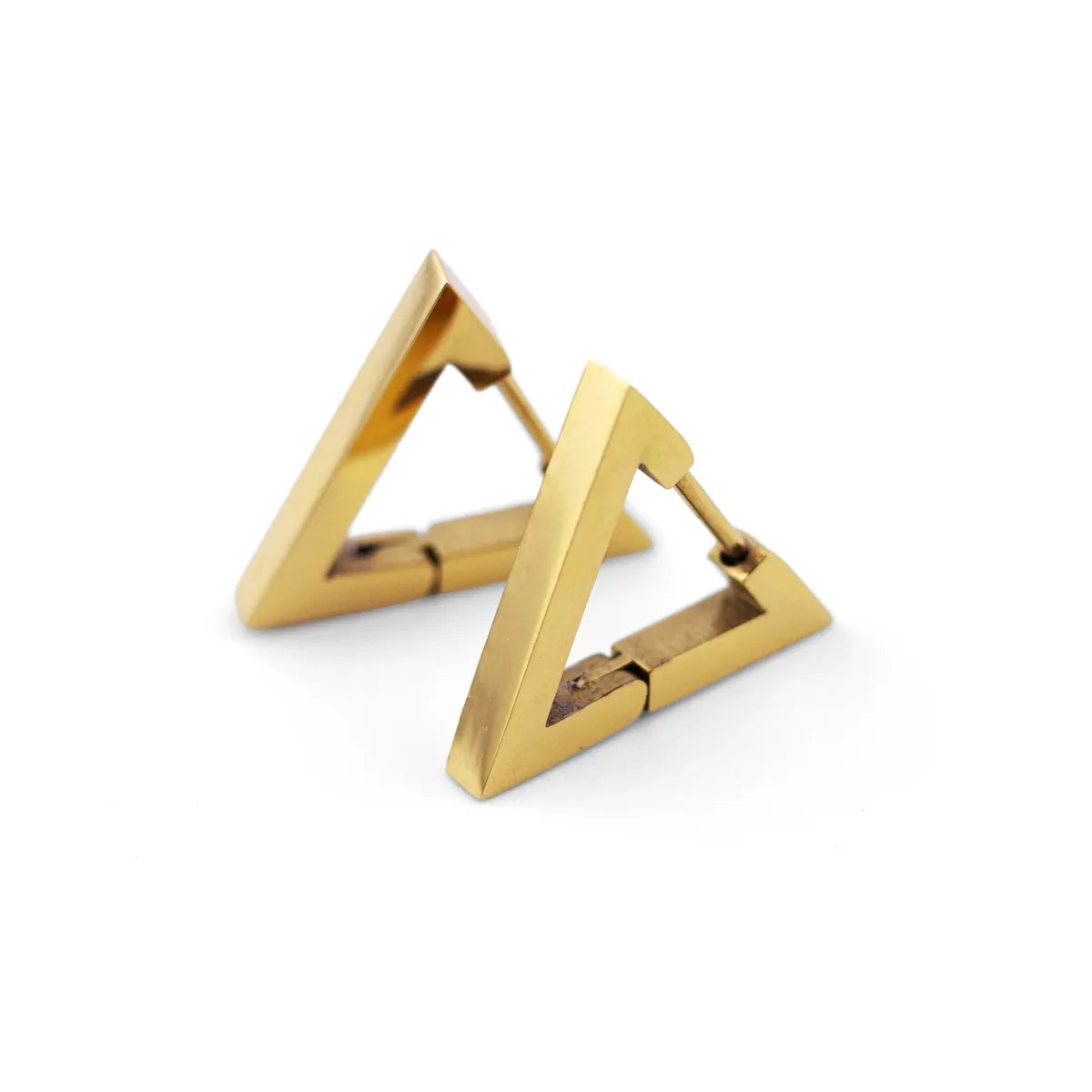 Geometric Gold Triangle Hoop Earrings - Best Sellers - Earrings - 1