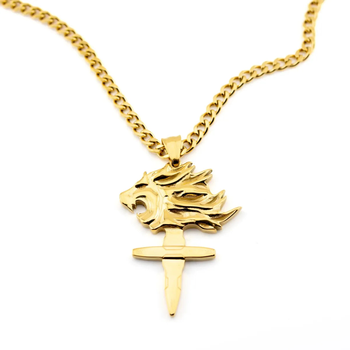 Lionheart Cyber Cross Necklace - Best Sellers - Necklace - 1