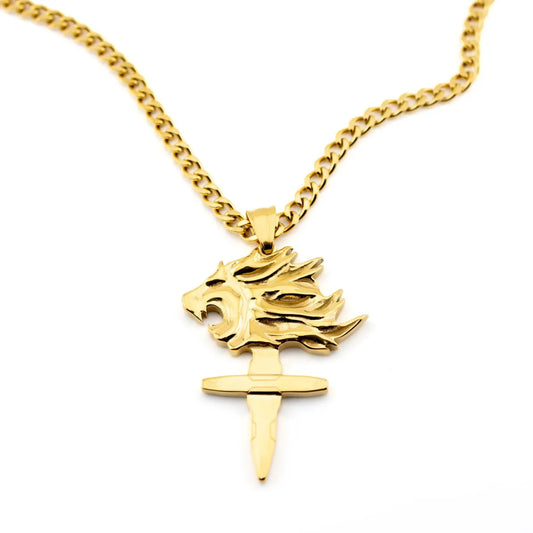 Lionheart Cyber Cross Necklace - Best Sellers - Necklace - 1