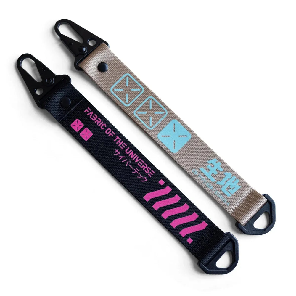 Cyber Deco Carabiner Keychain Set – Black & Beige Mint - Best Sellers - Accessory - 1