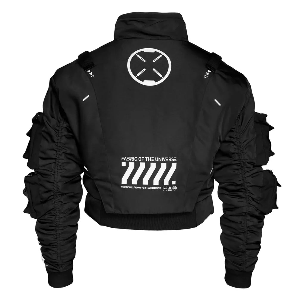 CRB-004 Black Crop Bomber Jacket - Best Sellers - Jacket - 1