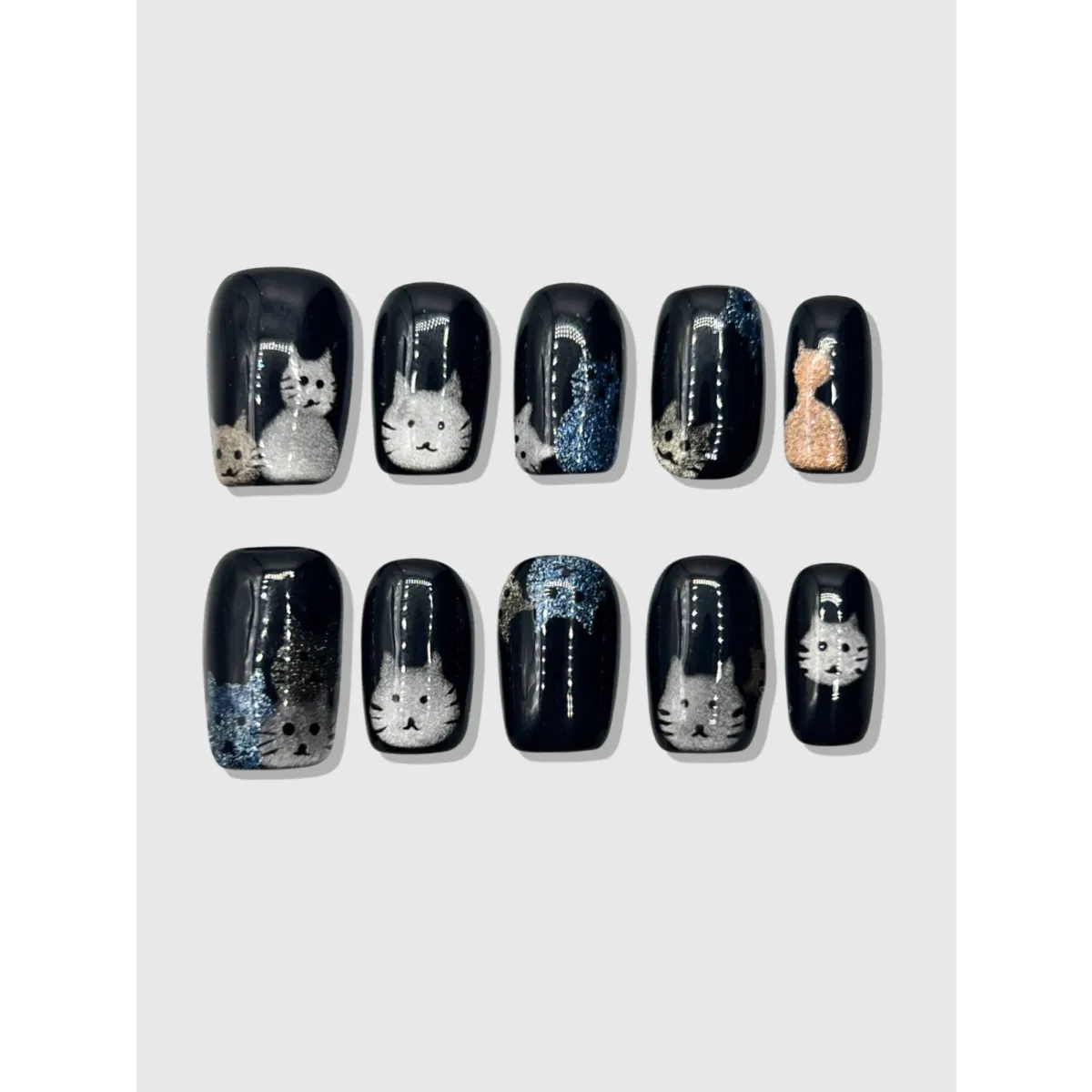 Cat Lady Glitter Press-On Nails - Best Sellers - Cosmetics - 1