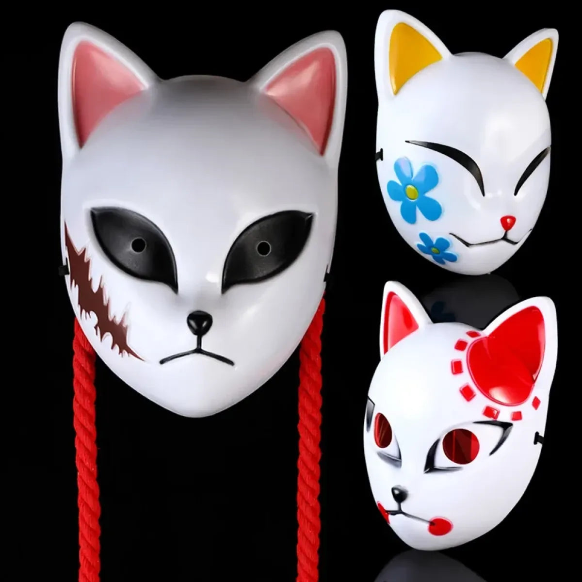 Japanese Anime Demon Fox Mask Cosplay - Anime - Costume Props - 1