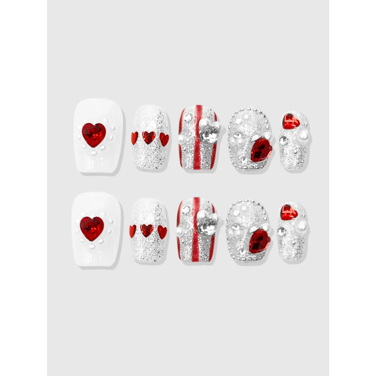 Love Arrow Heart Gem Press-On Nails - Best Sellers - Cosmetics - 1