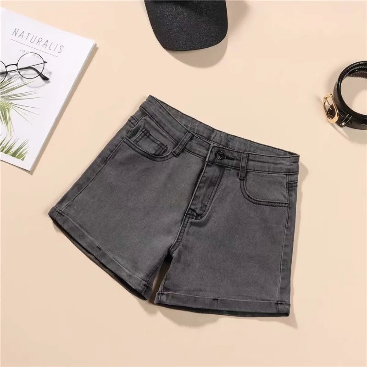Retro High Waist Denim Shorts - Best Sellers - Shorts - 8