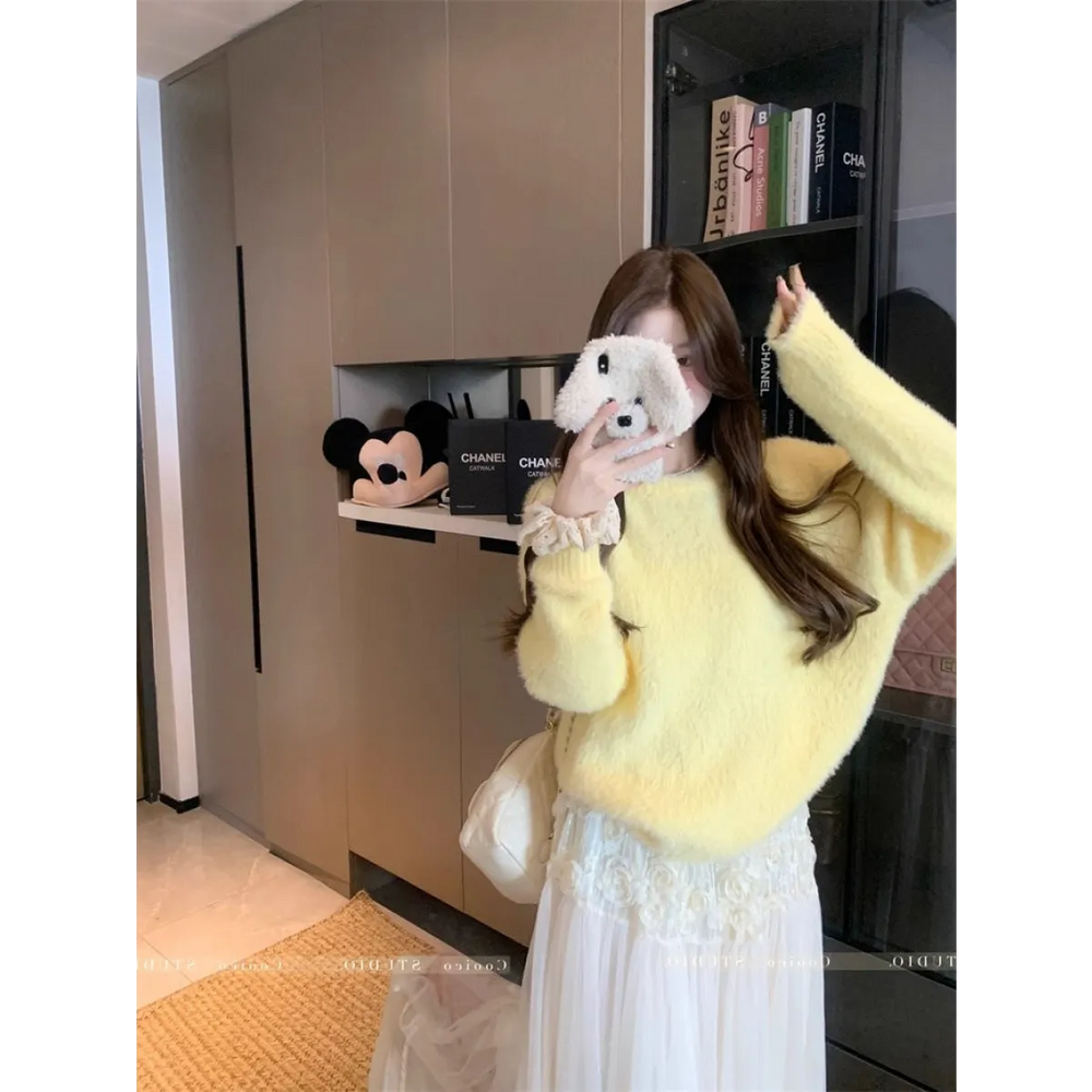 Korean Loose-Fit Round Neck Sweater - Best Sellers - Sweater / Pullover - 1