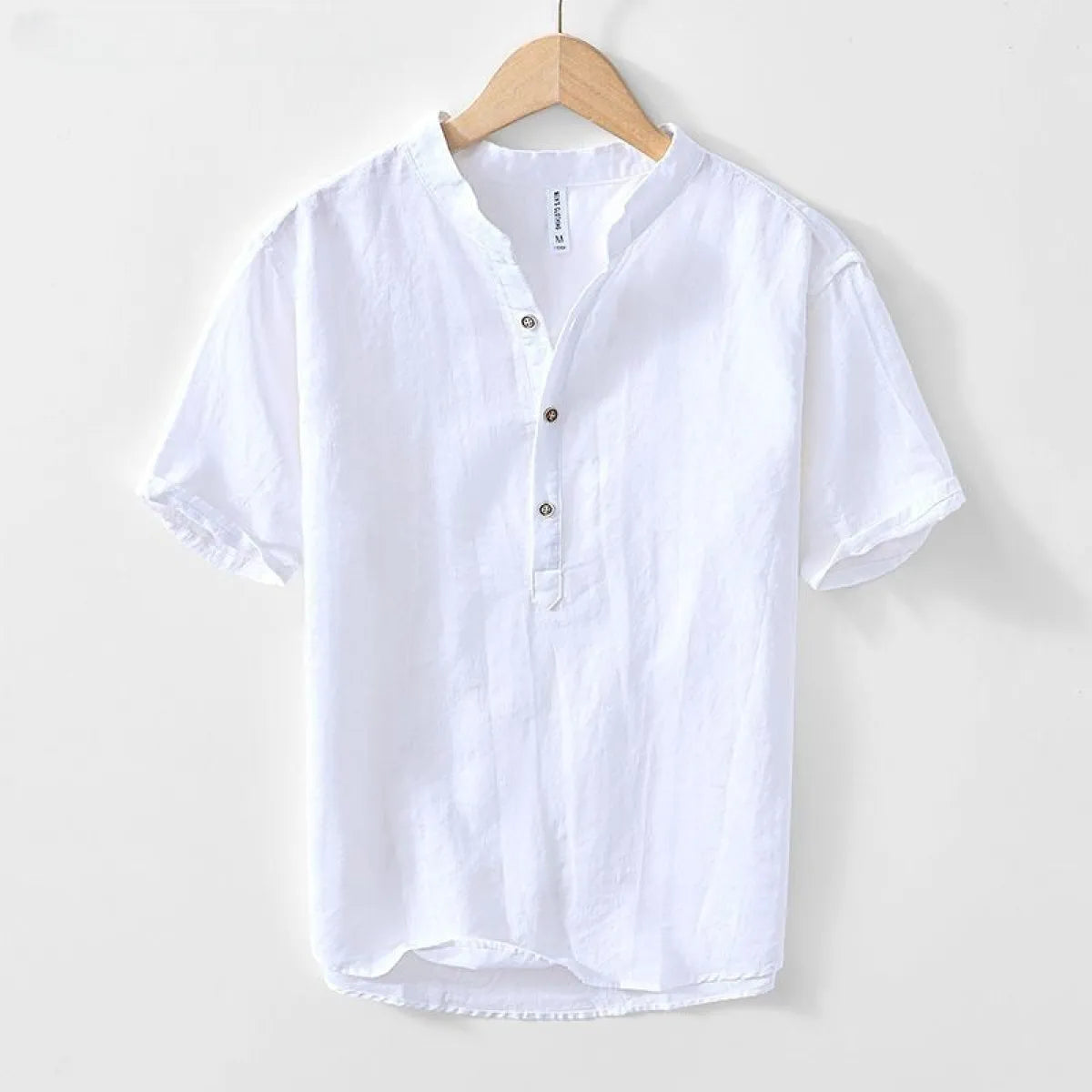 Japanese Retro Cotton Linen Loose V-Neck T-Shirt - Best Sellers - T-Shirt - 3