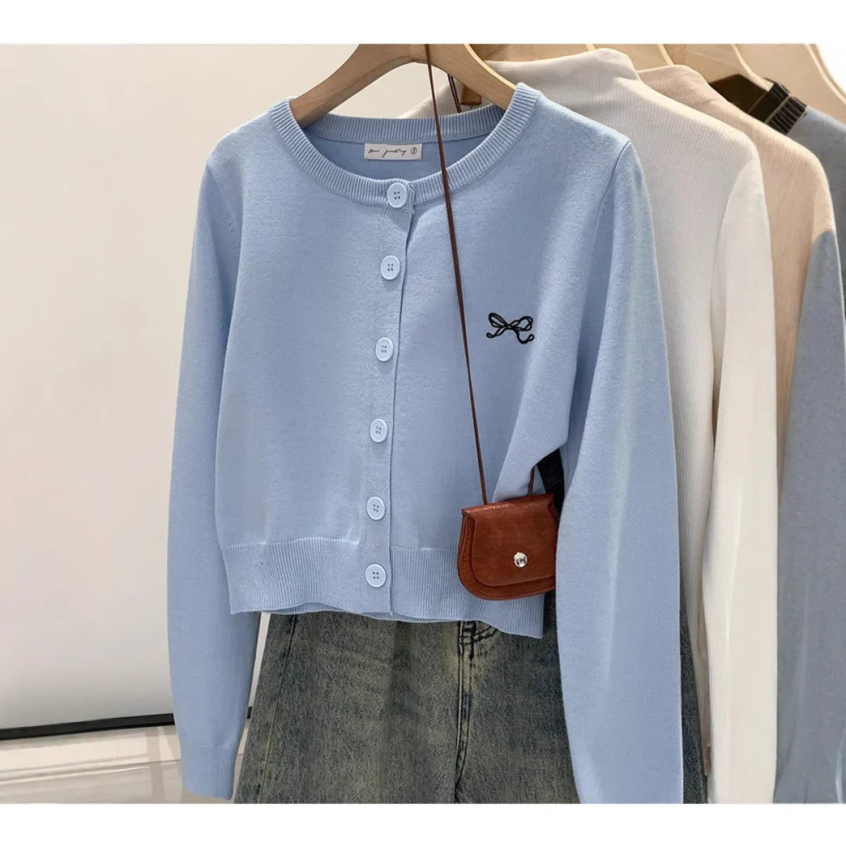 Korean Embroidered Short Knit Cardigan - Best Sellers - Cardigan - 1