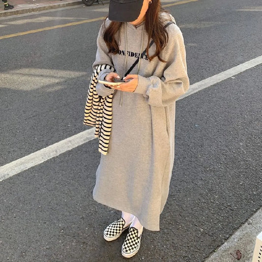 Korean BF Fleece-Lined Maxi Dress - All Dresses - Maxi Dress - 6
