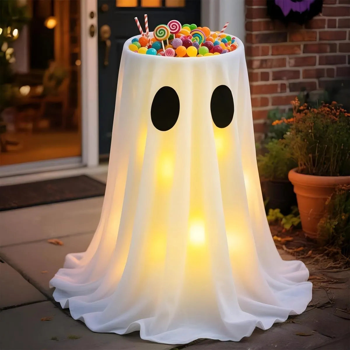 Ghost Candy Bowl Stand With 8-Mode Remote LED Light - Best Sellers - Seasonal / Holiday - 6
