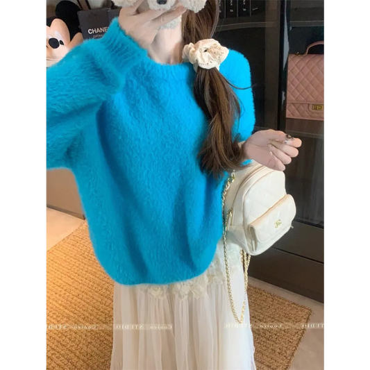 Korean Loose-Fit Round Neck Sweater - Best Sellers - Sweater / Pullover - 5