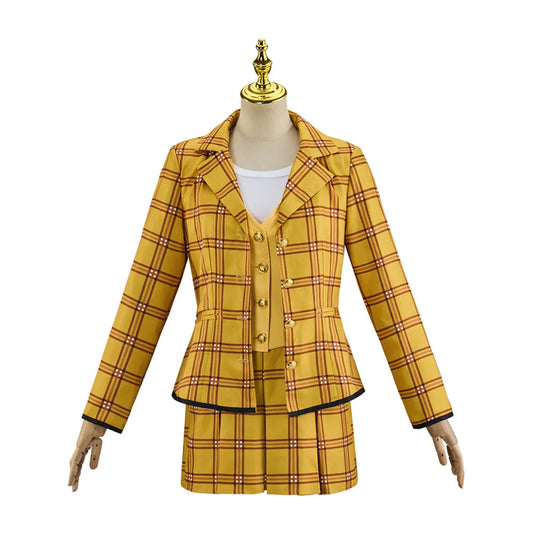 Yellow Plaid School Uniform Cosplay Blazer & Skirt Set - Best Sellers - Cosplay Outfit - 6