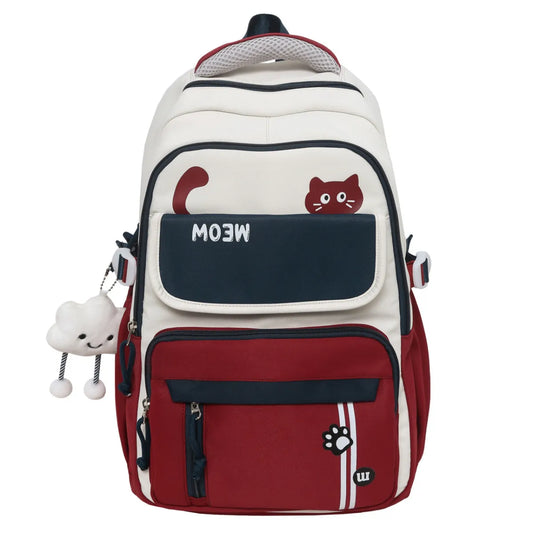Cat Graphic Backpack with Front Pockets - Accessories - Backpack - 7