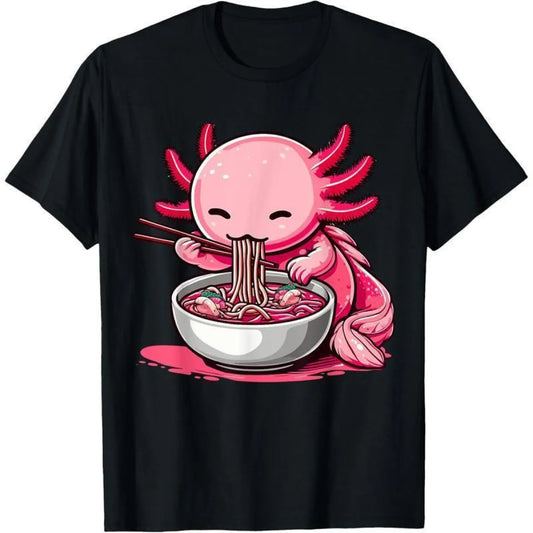 Kawaii Axolotl Ramen Anime T-Shirt - Anime - T-Shirt - 3