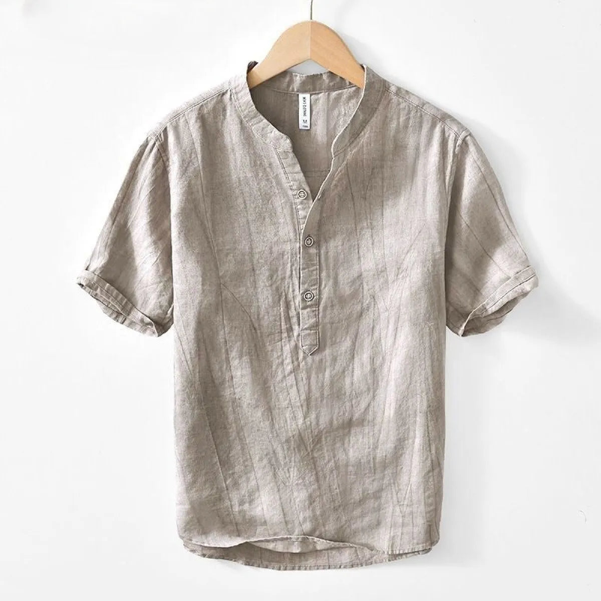 Japanese Retro Cotton Linen Loose V-Neck T-Shirt - Best Sellers - T-Shirt - 1