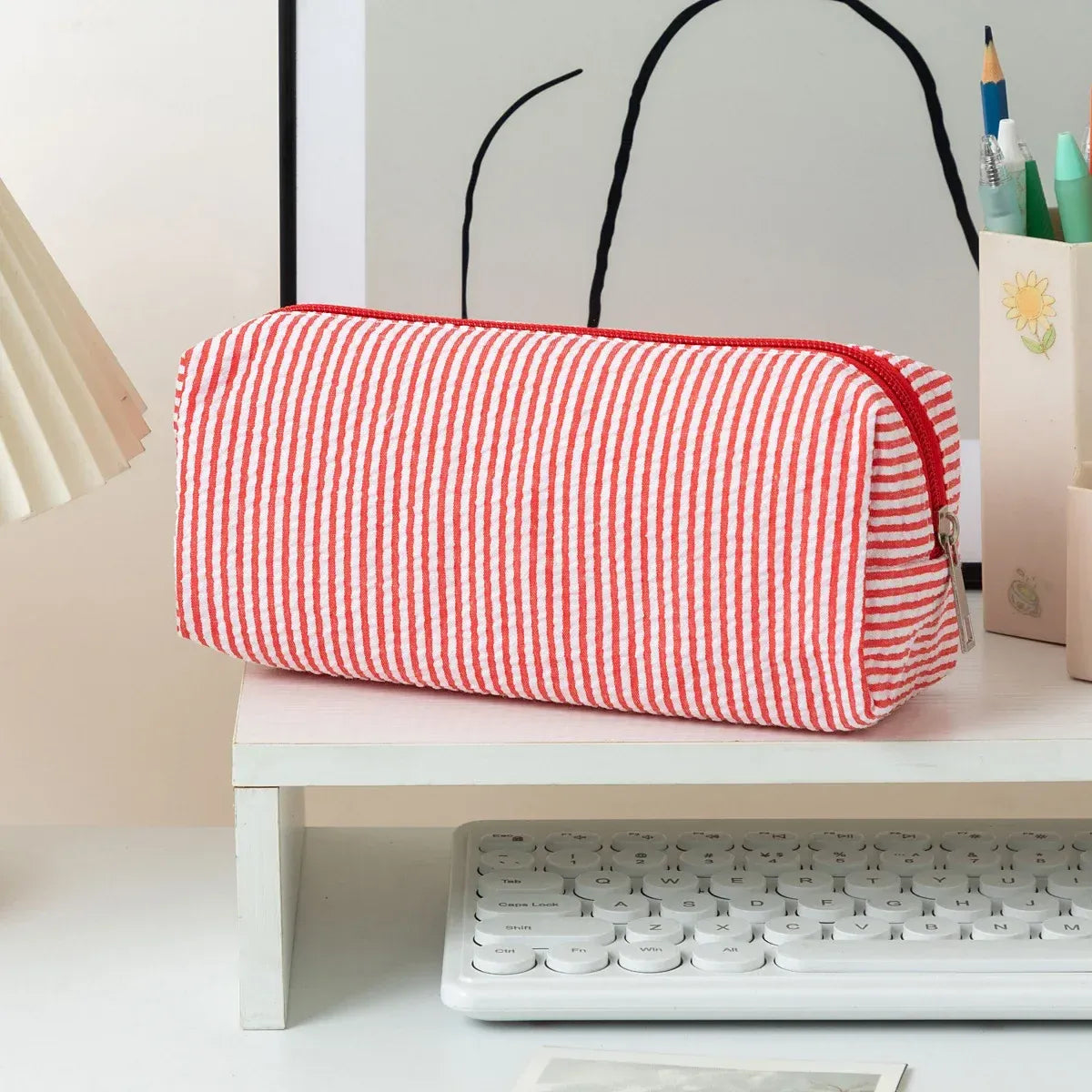 Striped Color Line Pencil Case Zip Pouch - Best Sellers - Pouch / Makeup Bag - 10