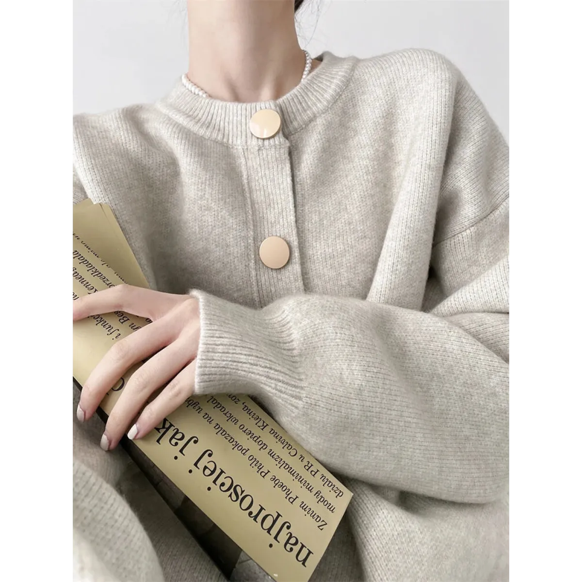Classic O-Neck Knit Cardigan Sweater - Best Sellers - Cardigan - 1
