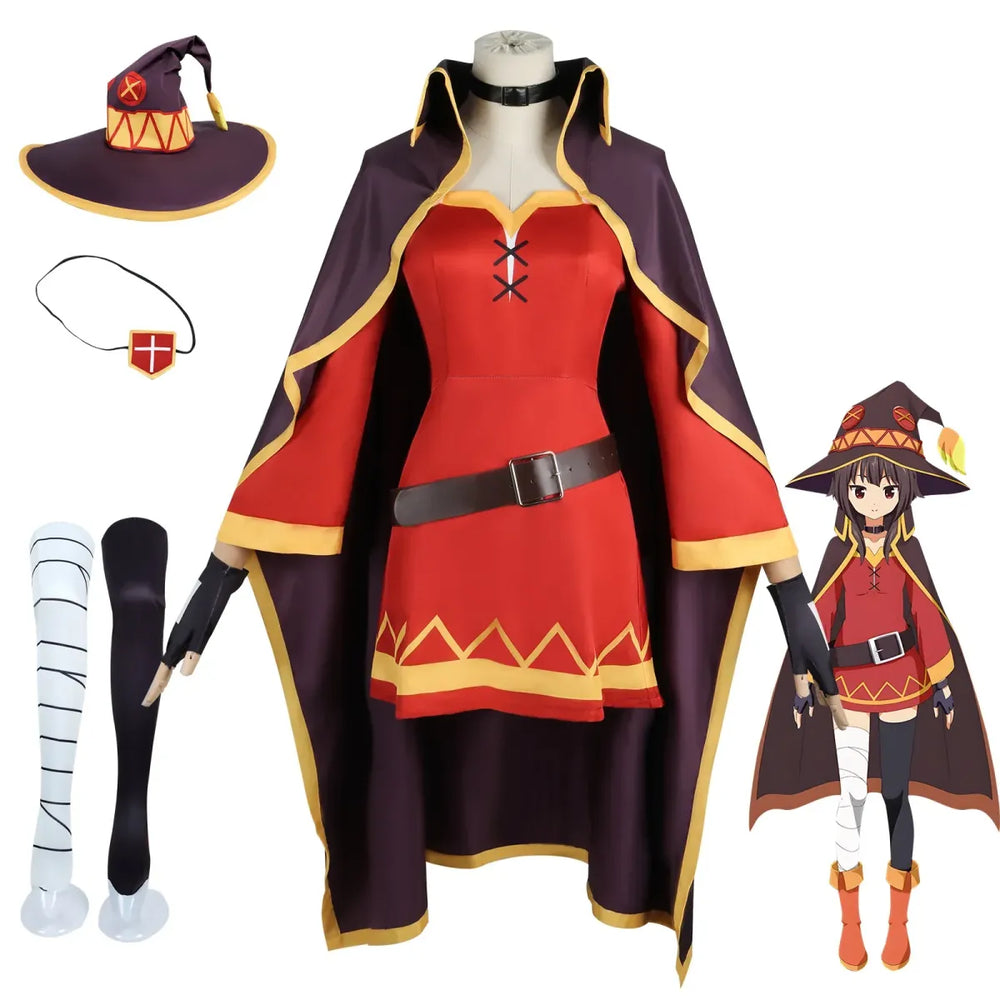 Megumin Anime Sorceress Cosplay Costume Set - Anime - Cosplay Outfit - 1