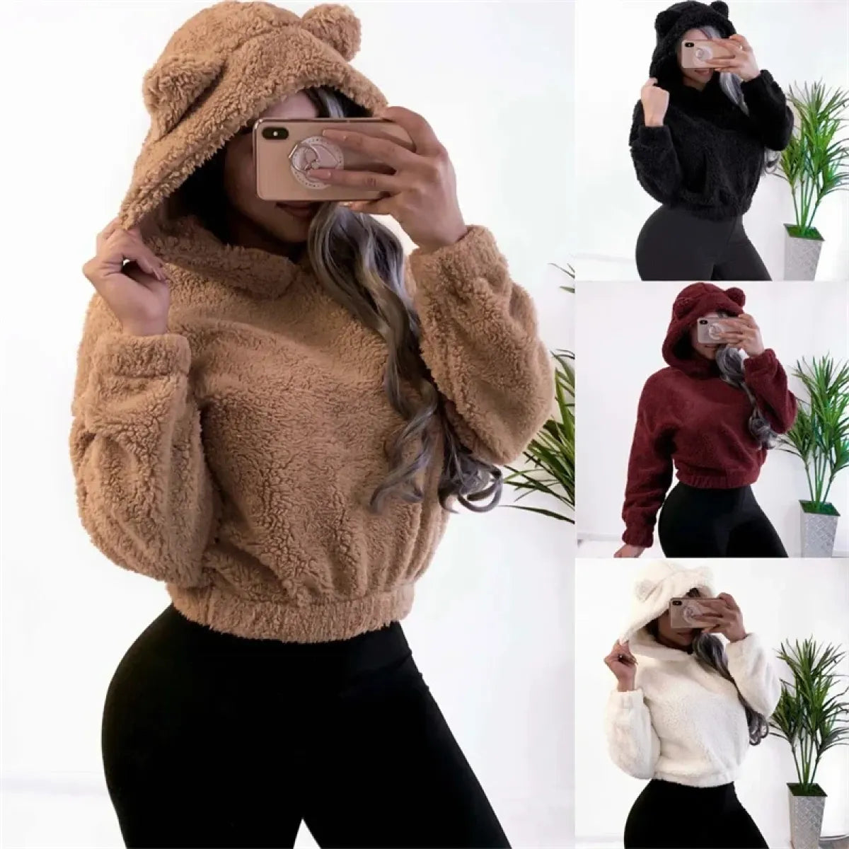 Korean Bear Ears Loose Pullover Hoodie - Best Sellers - Hoodie - 1
