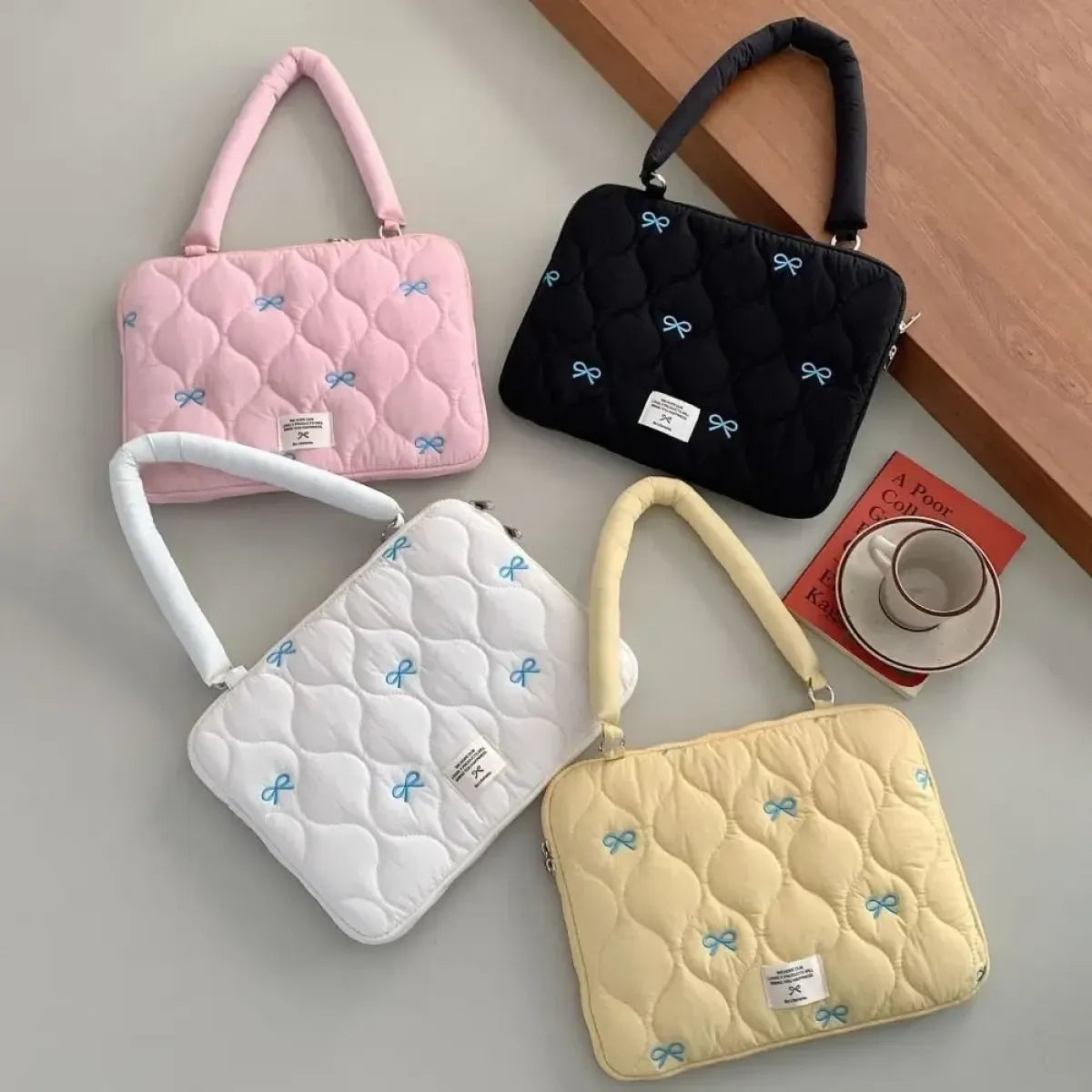 Quilted Bow Laptop Shoulder Bag (13–15.6 in) - Best Sellers - Shoulder Bag - 1