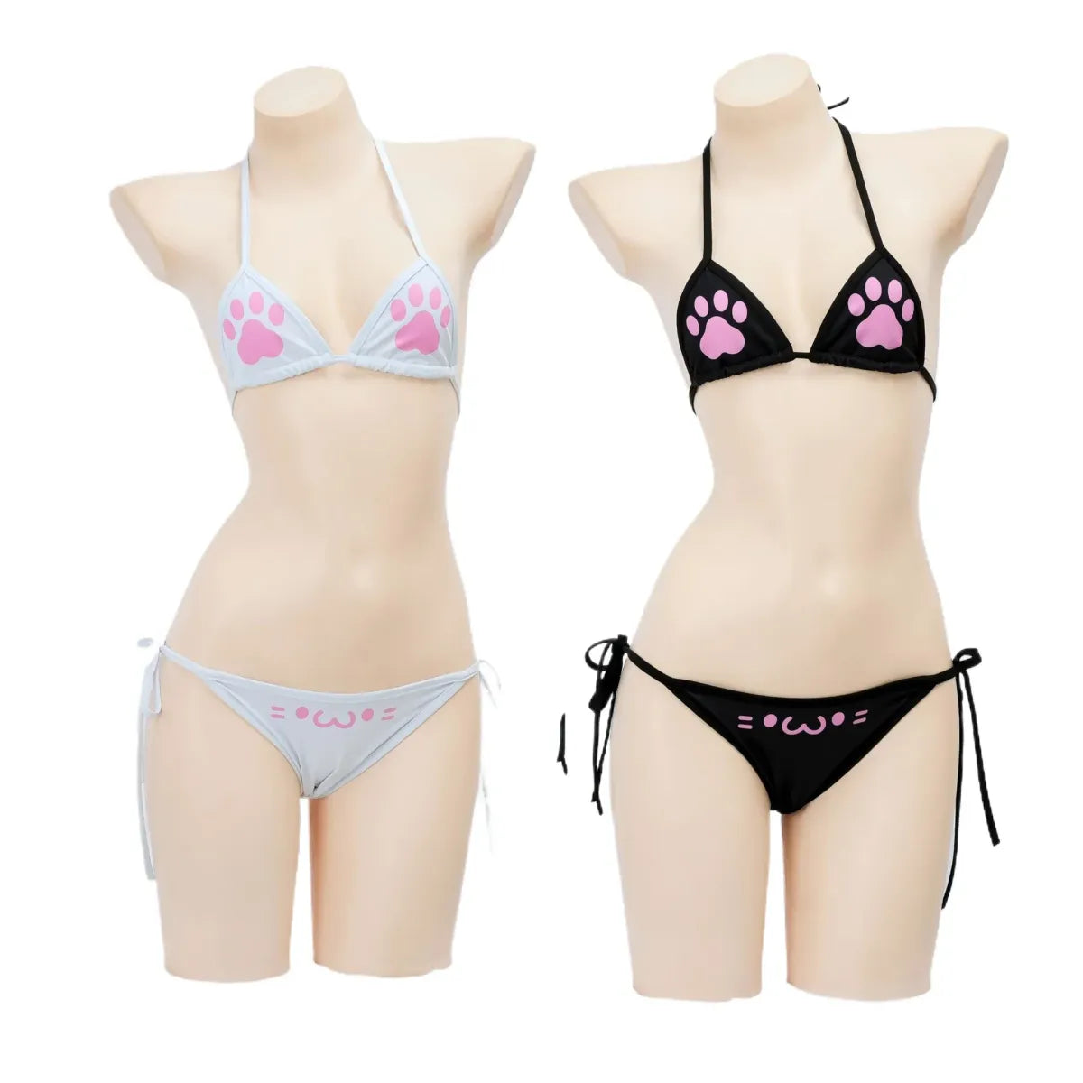 Kawaii Cat Paw Micro Halter Bikini Set - Best Sellers - Swimsuit / Bikini / One-Piece Swimwear - 1