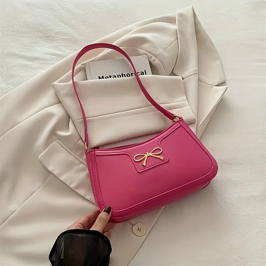 Bowknot Shoulder Bag With Zipper Closure - Best Sellers - Shoulder Bag - 8