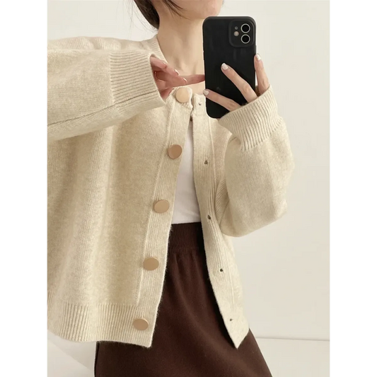 Classic O-Neck Knit Cardigan Sweater - Best Sellers - Cardigan - 4