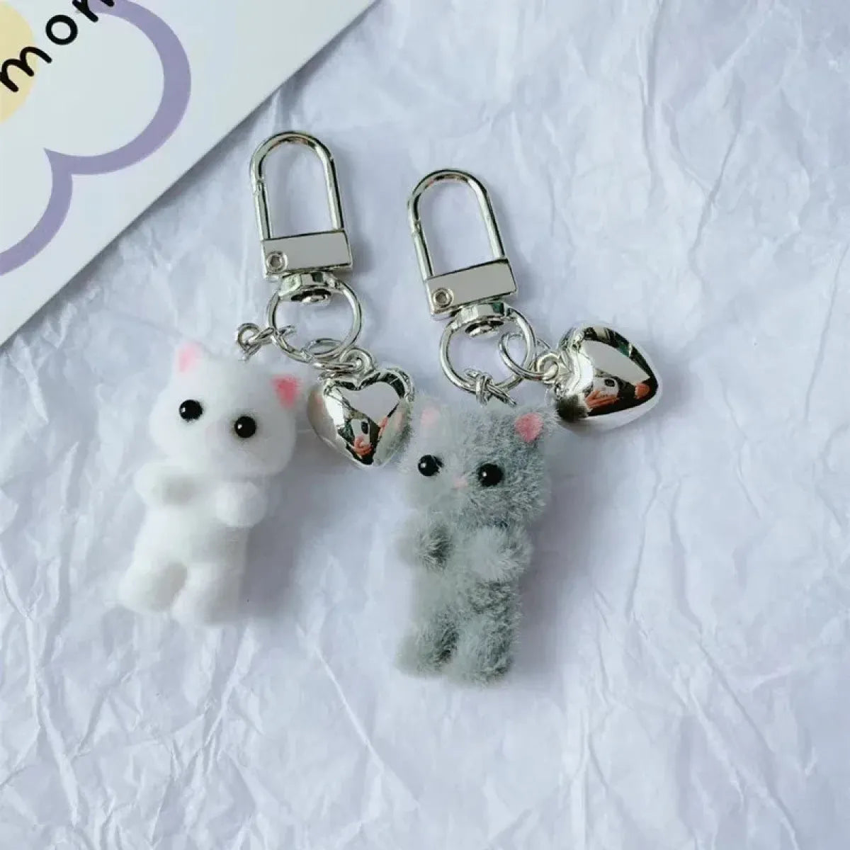 Cute Flocking Cat Keychain Charm - Best Sellers - Accessory - 1