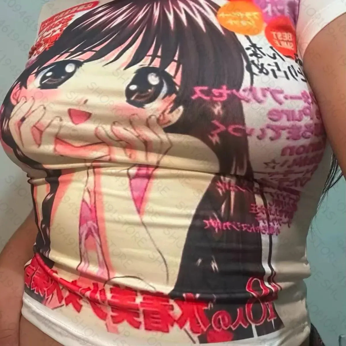 Anime Girl Y2K Punk Crop Top - Anime - Crop Top - 1