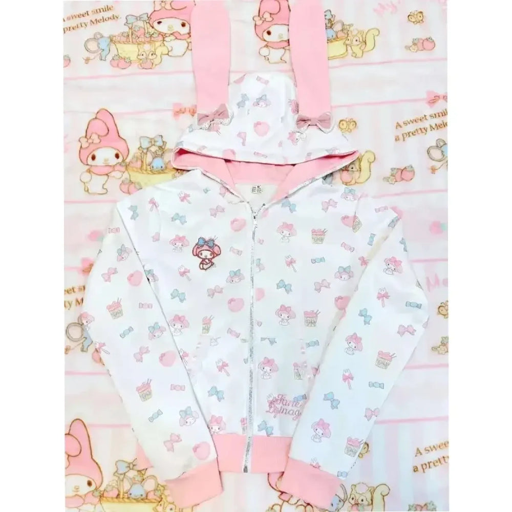 My Melody Y2K Cartoon Zip-Up Hoodie - Best Sellers - Hoodie - 1