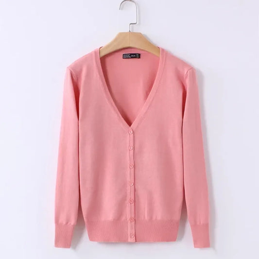 Solid Color V-Neck Knit Cardigan - Best Sellers - Cardigan - 4