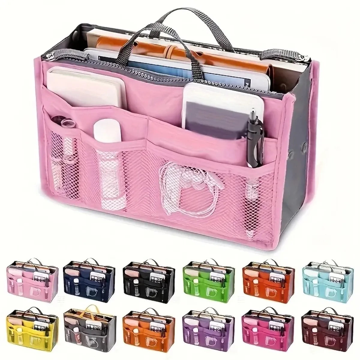 Double-Zipper Handbag Organizer Insert - Accessories - Bag Organizer Insert - 1