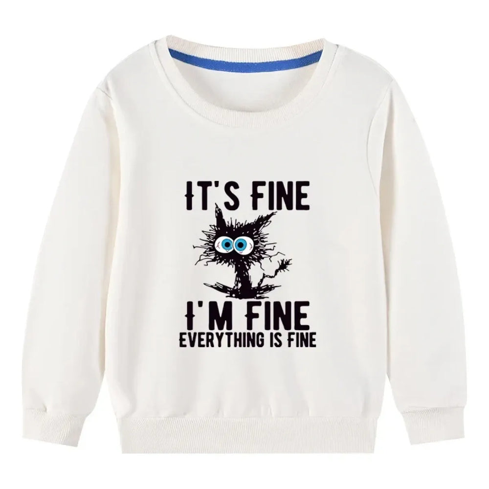 Kids Cotton Cat Print Hoodie - Best Sellers - Hoodie - 1