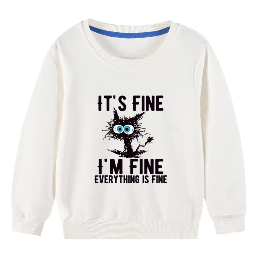 Kids Cotton Cat Print Hoodie - Best Sellers - Hoodie - 1