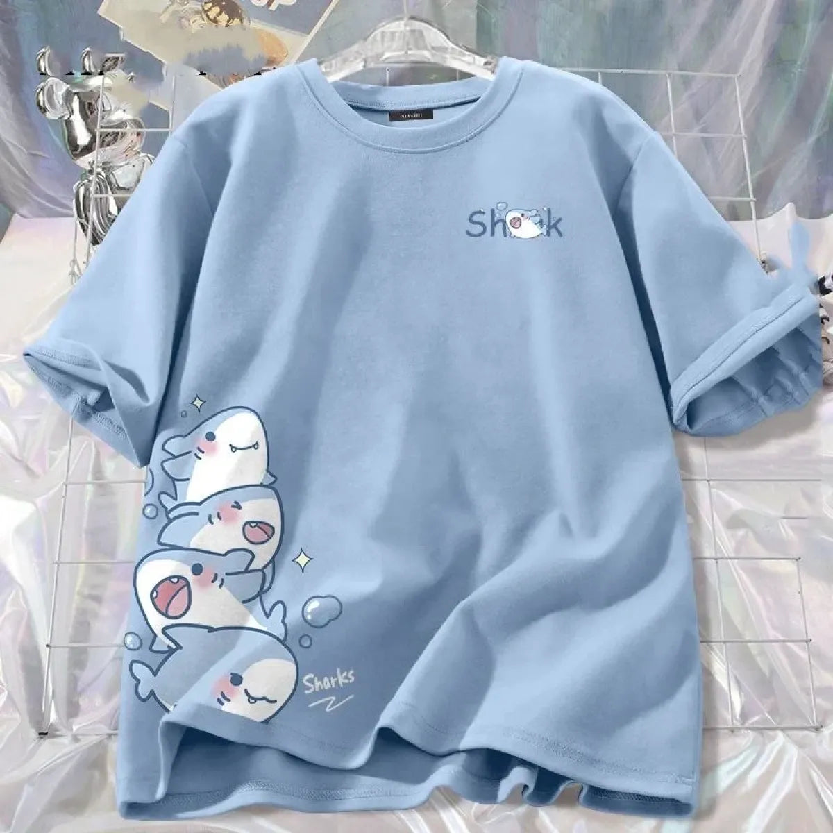 Kids Cute Shark Print Summer T-Shirt - Best Sellers - T-Shirt - 1