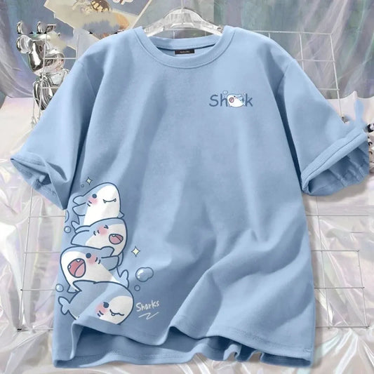 Kids Cute Shark Print Summer T-Shirt - Best Sellers - T-Shirt - 1