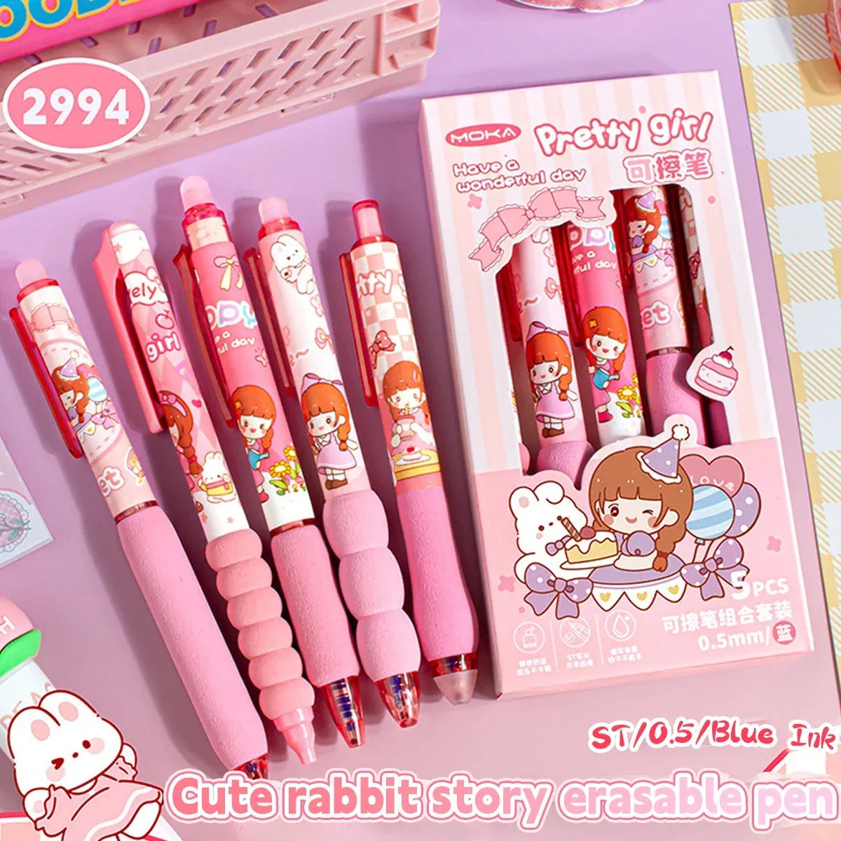 Capybara Erasable Gel Pens 6pc Set - Best Sellers - Pen / Pencil - 8