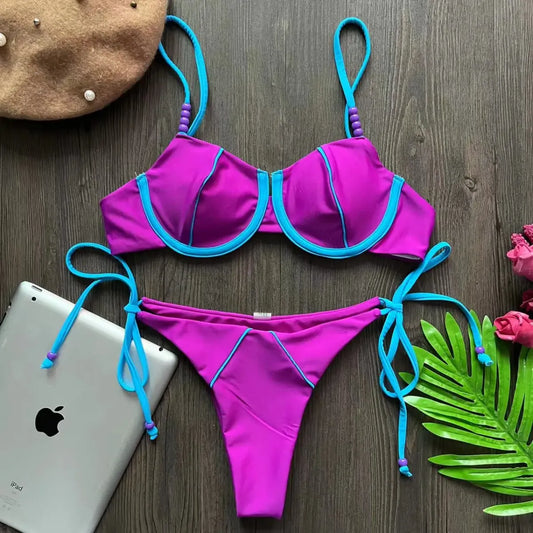 Push Up Underwire Low Waist Bikini Set - Best Sellers - Swimsuit / Bikini / One-Piece Swimwear - 4