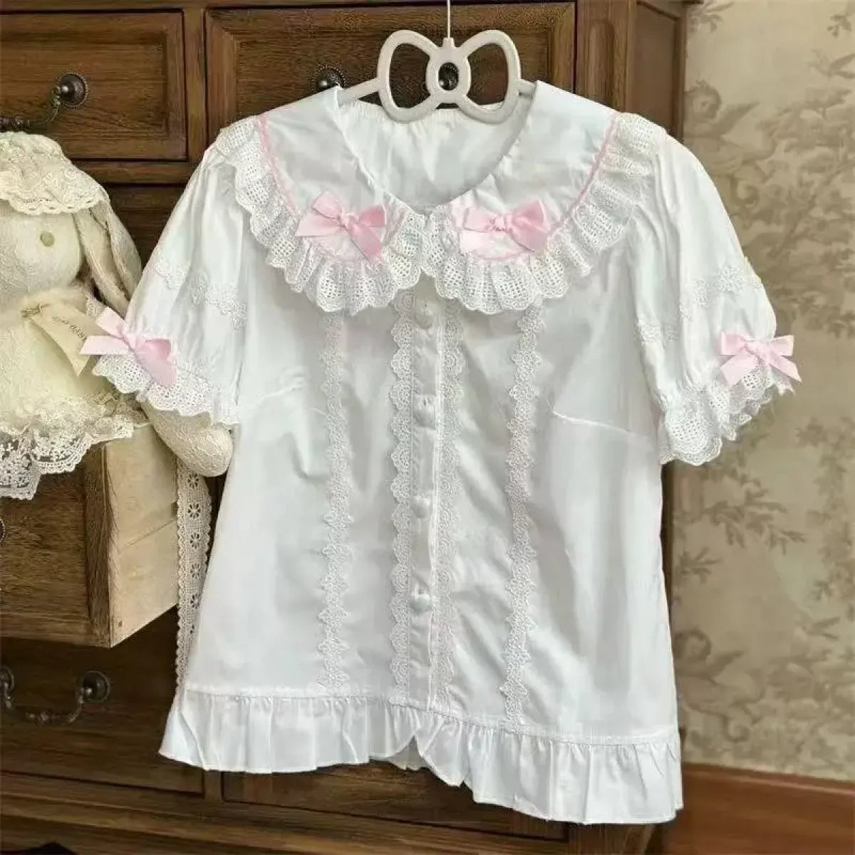 Sweet Lolita Peter Pan Collar Puff Sleeve Blouse - Best Sellers - Blouse - 5