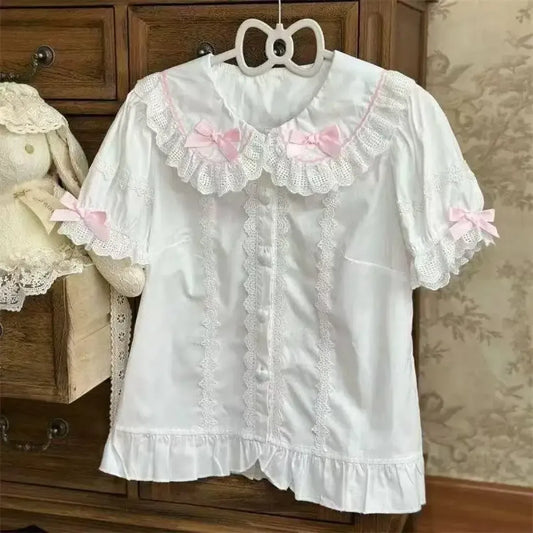 Sweet Lolita Peter Pan Collar Puff Sleeve Blouse - Best Sellers - Blouse - 5