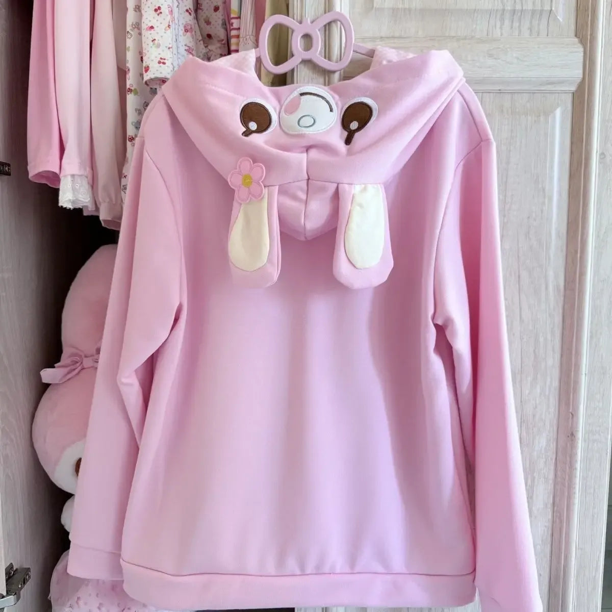 Harajuku Sweet Cartoon Print Zip-Up Hoodie - Best Sellers - Hoodie - 1